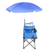 2-Seat Folding Outdoor Chair with Removable Umbrella