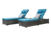 Coastal Rattan Chaise Lounger Set of 2