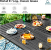 9-Piece Patio Dining Set with 60-Inch Square Table, Blue