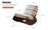 Grey Upholstered Glider Rocking Chair with Solid Wood Frame