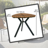 Slatted Acacia Outdoor Dining Table with Steel Legs