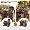 Extendable Outdoor Kitchen Island — Solid Wood