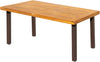 Dining Table For 6 Acacia Wood Indoor Outdoor Iron Legs