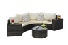 Half-Moon Sectional Set — 7 Piece Beige