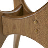 Triangle Solid Wood Coffee Table with Cross Base