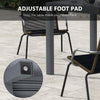 Expandable Patio Table, Outdoor Dining Table for 4-6 with Aluminum Frame for Garden, Lawn, Balcony Terrace, Gray