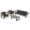 Aluminum Frame 4-Piece Outdoor Patio Conversation Set with Sofa