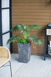 Large Gray Cement Indoor & Outdoor Planter, 9.4 × 18.1 in