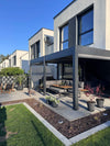 Modern Outdoor Furniture Bioclimatique Pergolas Sun Shade Retractable Louvered Gazebo Backyard Aluminum Pavilion with LED Light
