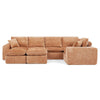 Modern Boucle L-Shaped Sectional Sofa with Two Moveable Ottomans,