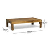 5-Piece Acacia Wood Outdoor L-Shaped Sofa Set with Ottoman