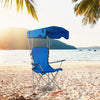 Foldable Beach Canopy Chair with Cup Holder