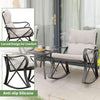 Three Piece Outdoor Bistro Set with Rocking Chairs-3