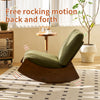 Corduroy Glider Rocking Chair with Solid Wood Frame