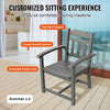 5-Piece Patio Dining Set — All-Weather HIPS Furniture, Light Gray