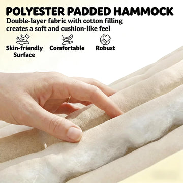 Quilted Double Hammock with Beechwood Spreader Bar