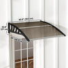 Brown Polycarbonate Door Canopy, 40.6 × 38 in.
