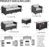 7 Piece Outdoor Furniture Set With 45 Inch Fire Pit
