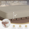 Natural Cedar Outdoor Patio Ottomans Removable Cushions