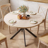 Round 47-Inch Dining Table, Natural Oak Finish