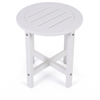 16-Inch HDPE Round Outdoor Side Table for Patio, Porch or Poolside