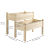 Two-Tier Raised Garden Bed in Fir Wood, 34"