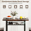 3-Piece Dining Set with Tuck-Under Chairs, Rustic Brown & Black
