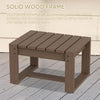 Natural Cedar Outdoor Patio Ottomans with Removable Cushions