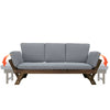Adjustable Wood Daybed Sofa — Gray
