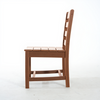 Set of 2 Brown HDPE Armless Outdoor Dining Chairs, Modern Slat