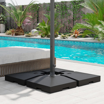 Outdoor Umbrella Base Weight Set, 4-Piece (Bases Only)