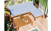 5-Piece Outdoor Sectional Sofa Set Solid Acacia Wood Beige with