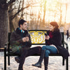 50-Inch Powder-Coated Iron Outdoor Bench