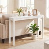 48" Solid Wood Console Table, Narrow Entryway Table - White