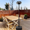 Solar UFO LED Street Lamp with Pole, Matte Black