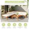 Acacia Wood Modular Sectional — 6 Piece