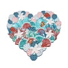 Coastal Seashell Heart Door Decor - Handcrafted Wall Hanger
