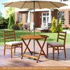 35.5" Solid Wood Octagon Patio Dining Table with Umbrella Hole