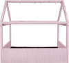 Full Sized House Shaped Corduroy Daybed Powder Pink-4