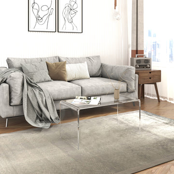 Waterfall Acrylic Coffee Table, Clear