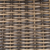 Acacia Wood Bench with Handwoven Rattan Legs