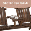 Adirondack Double Chair Bench with Center Table