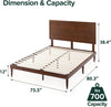 California King Solid Acacia Wood Platform Bedframe