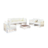 Modern Metal Patio Sectional — 7 Piece
