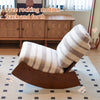 Grey Upholstered Glider Rocking Chair with Solid Wood Frame
