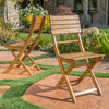 Acacia Wood Folding Outdoor Dining Chair, Set of 2