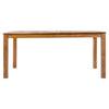 Acacia Outdoor Dining Set — 5-piece with 67-inch acacia wood table and four cushioned rattan chairs