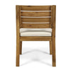 Acacia Wood 7-Piece Dining Set with Cushions, Teak Finish
