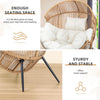 Outdoor Wicker Egg Chair with Soft Cushion