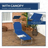 Folding Reclining Lounge Chair with Adjustable Awning